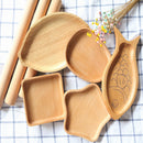 Fish Shape Wooden Plate Breakfast Food Snack Serving Tray Salad Bowl Platter