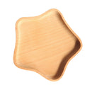 Wooden Serving Tray Dinner Plate Serving Tea Breakfast Beech Kitchen Platter Star Shaped 16Ã—16 Ã—2 cm