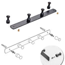 Stainless Steel Bath 4 Hook Rack Wall Mount Hanger Jacket Coat Handbag Towel