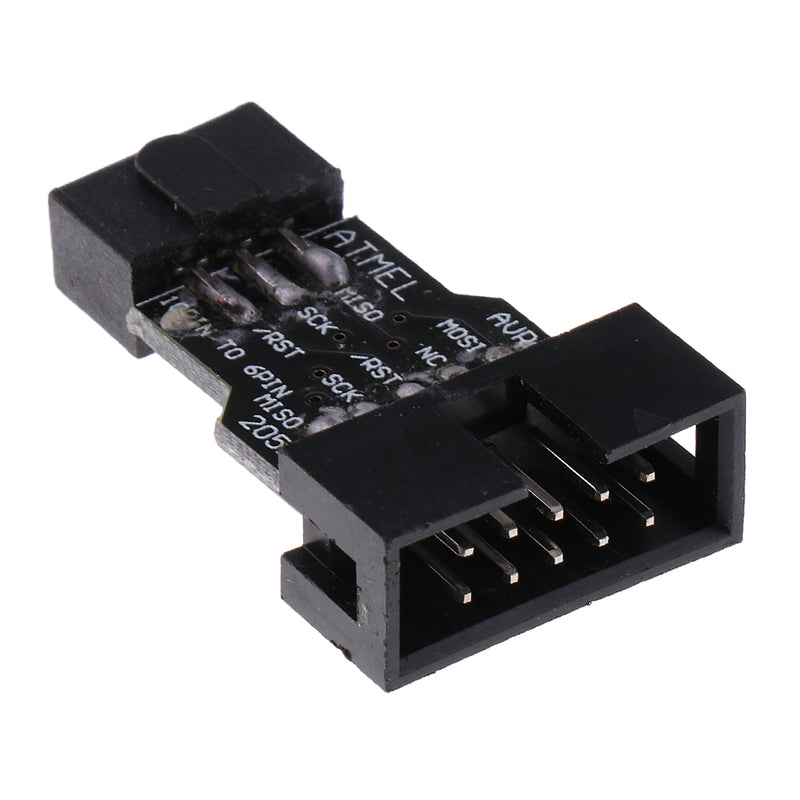 1 Piece Update AVRISP USBASP STK500 Black Blue 10pin to 6pin Converting Adapter Board For ATMEL AVRISP USBASP STK500