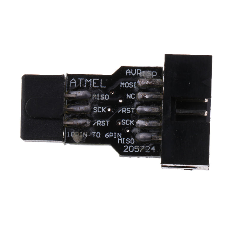 1 Piece Update AVRISP USBASP STK500 Black Blue 10pin to 6pin Converting Adapter Board For ATMEL AVRISP USBASP STK500