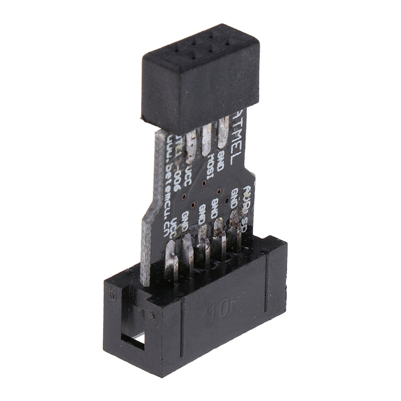 1 Piece Update AVRISP USBASP STK500 Black Blue 10pin to 6pin Converting Adapter Board For ATMEL AVRISP USBASP STK500