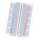 1 Piece 400 Plug-in Solderless Bread Board, 400 Tie-Points, 4 Power Rails, 3.3 x 2.2 x 0.3inch ( 8.5 x 5.5 x 0.9cm )