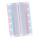 1 Piece 400 Plug-in Solderless Bread Board, 400 Tie-Points, 4 Power Rails, 3.3 x 2.2 x 0.3inch ( 8.5 x 5.5 x 0.9cm )