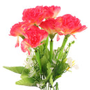 1 Bunch of Carnation Bunch Artificial Silk Flower Bouquet Plant Home Bedroom Hotel Office Desk Floral Decor Sunset Glow