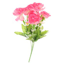 1 Bunch of Carnation Bunch Artificial Silk Flower Bouquet Plant Home Bedroom Hotel Office Desk Floral Decor Pink