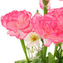 1 Bunch of Carnation Bunch Artificial Silk Flower Bouquet Plant Home Bedroom Hotel Office Desk Floral Decor Pink