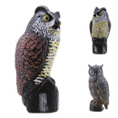Large Realistic Owl Decoy Straight Head Weed Pest Control Crow Scarecrow
