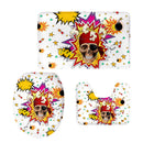 Set Of 3PCS Safe Slip Resistant Flannel Bath Mat With Toilet Rug & Seat Cover Entrance Door Bathroom Coffee Study Kitchen Bed Decor Pirate