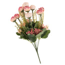 1 Bunch Artificial Flowers Silk Camellia Buds Home Wedding Garden Banquet Hotel Party Floral Decor Charms Red