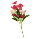 Artificial Realistic Chrysanthemum Bunch Silk Flower Bouquet Wedding Party Garden Plant Decor Ornaments Rose Red
