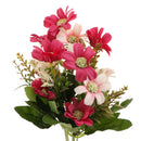 Artificial Realistic Chrysanthemum Bunch Silk Flower Bouquet Wedding Party Garden Plant Decor Ornaments Rose Red