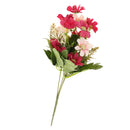 Artificial Realistic Chrysanthemum Bunch Silk Flower Bouquet Wedding Party Garden Plant Decor Ornaments Rose Red