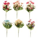 Artificial Realistic Chrysanthemum Bunch Silk Flower Bouquet Wedding Party Garden Plant Decor Ornaments Rose Red