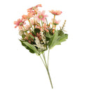 Artificial Realistic Chrysanthemum Bunch Silk Flower Bouquet Wedding Party Garden Plant Decor Ornaments Sunset Glow
