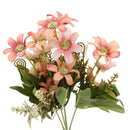Artificial Realistic Chrysanthemum Bunch Silk Flower Bouquet Wedding Party Garden Plant Decor Ornaments Sunset Glow