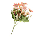Artificial Realistic Chrysanthemum Bunch Silk Flower Bouquet Wedding Party Garden Plant Decor Ornaments Sunset Glow