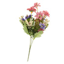 Artificial Realistic Chrysanthemum Bunch Silk Flower Bouquet Wedding Party Garden Plant Decor Ornaments Purple+Pink