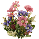 Artificial Realistic Chrysanthemum Bunch Silk Flower Bouquet Wedding Party Garden Plant Decor Ornaments Purple+Pink