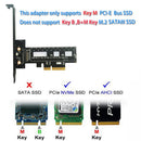 M.2 PCI-E NGFF SSD 2242 2260 2280 M Key X4 NG PCIe Gen3 x4 Adapter Card