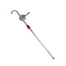 Hand Rotary Self Dispense Oil Diesel Fuel Pump Drum Tank Barrel 130cm Silver