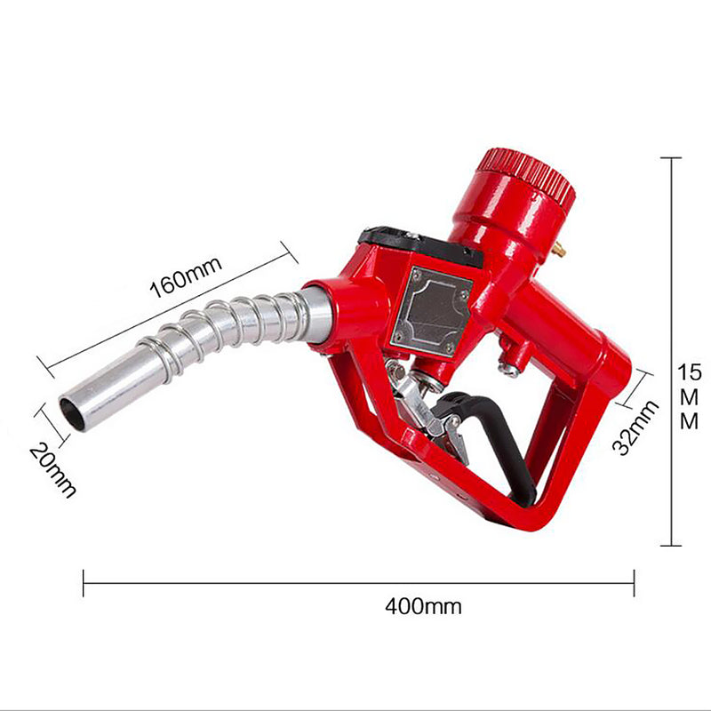 1" Nozzle Fuel Delivery Gun Gasoline Diesel Oil Nozzle Dispenser Flow Meter