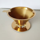 Pour Over Drip Mesh Coffee Tea Cone Filter Holder Coffee Making 125mm Gold