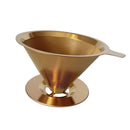 Pour Over Drip Mesh Coffee Tea Cone Filter Holder Coffee Making 125mm Gold