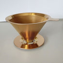 Pour Over Drip Mesh Coffee Tea Cone Filter Holder Coffee Making 125mm Gold