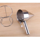 Stainless Steel Octopus Fish Balls Tool Utensils Conical Funnel With Stand