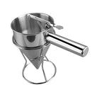 Stainless Steel Octopus Fish Balls Tool Utensils Conical Funnel With Stand