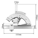 Bevel Protractor 0~320 Degree Angular Dial Stainless Steel Angle Gauge