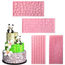 SILICONE Stone Wall CAKE MOLDS FONDANT TOOLS DECORATING BAKING TOOL MOULD
