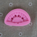 3D Silicone Fan Mould For Fondant Soap Making Mold Cake Decorating Mould
