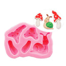 3D Silicone Mushroom Snail Mold Fondant Soap Making Cake Decorating Mould