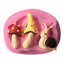 3D Silicone Mushroom Snail Mold Fondant Soap Making Cake Decorating Mould
