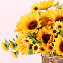 Artificial Sunflower Bouquet Helianthus Annuus for Home Hotel Decor - Yellow