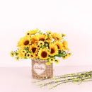 Artificial Sunflower Bouquet Helianthus Annuus for Home Hotel Decor - Yellow