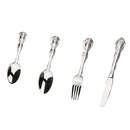 4Pcs French Royal Food Grade 304 Stainless Steel Delicate Custom Flatware