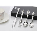 4Pcs French Royal Food Grade 304 Stainless Steel Delicate Custom Flatware