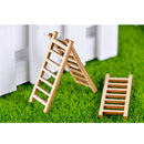 10 Pieces Micro Landscape Decor Wooden Ladder Ornament Garden DIY Crafts