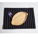 Natural Wooden Japanese Style Cuisine Rubber Wood Serve Tray Leaf Shape