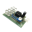 LM358 12V Breathe Light 8LED Blue Flashing Lamp Parts Electronic DIY Module Chip 1.65x1.26x0.16 inch withControl Circuit Board