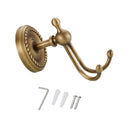 Bathroom Accessories Antique Brass Hardware Double Prong Clothes Robe Hook
