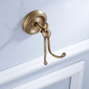 Bathroom Accessories Antique Brass Hardware Double Prong Clothes Robe Hook