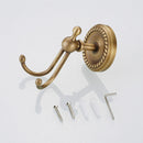 Bathroom Accessories Antique Brass Hardware Double Prong Clothes Robe Hook