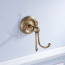 Bathroom Accessories Antique Brass Hardware Double Prong Clothes Robe Hook