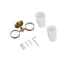 Toothbrush Cup Holder Bathroom Hardware with Double Ceramic Cups Hanger