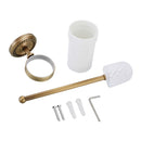 Bathroom Wall Mounted Brass Toilet Clean Brush Holder with Ceramic Cup Set