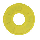 Yellow Round 22mm Diameter Plastic Pushbutton Switch Label Warning Sign